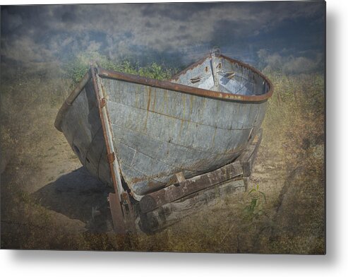 Art Metal Print featuring the photograph Old Historical Fishing Boat beached on the shore by Randall Nyhof