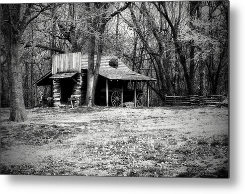 Old Metal Print featuring the photograph Old Homestead by Kathy Williams-Walkup