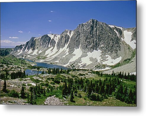 Old Main Peak Metal Print featuring the photograph M-09702-Old Main Peak, WY by Ed Cooper Photography