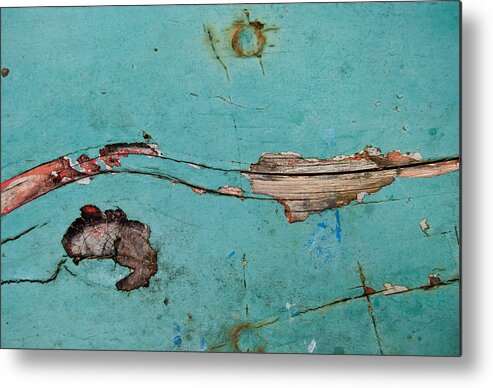 Weathered Metal Print featuring the photograph Old Ocean - Abstract by Jani Freimann