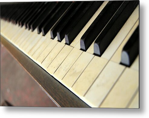 Old Metal Print featuring the photograph Old Piano by Valentino Visentini