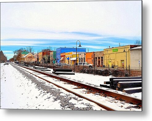 Olde Town Metal Print featuring the photograph Olde Town In Snow by James Potts