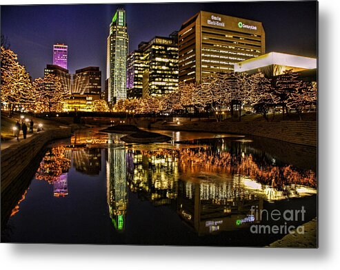 Omaha Holiday Lights Festival Metal Print featuring the photograph Omaha Holiday Lights Festival by Elizabeth Winter