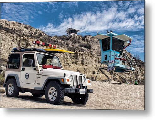 Jeep Metal Print featuring the photograph On Duty by Peggy Hughes