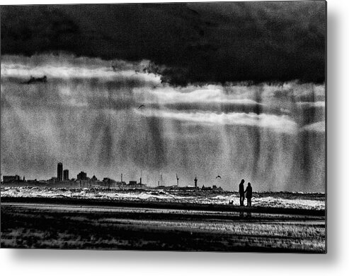 Netherlands Metal Print featuring the photograph On The Beach by Susanne Stoop