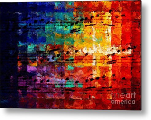 Music Metal Print featuring the digital art On the Grid 3 by Lon Chaffin