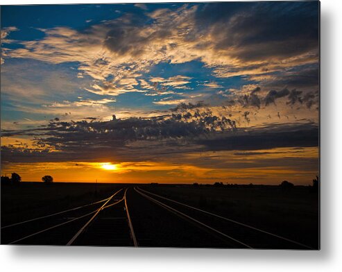Tracks Metal Print featuring the photograph On Track by Shirley Heier