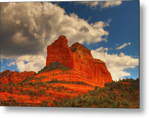 Red Rocks Metal Print featuring the photograph One Sedona Sunset by Hany J