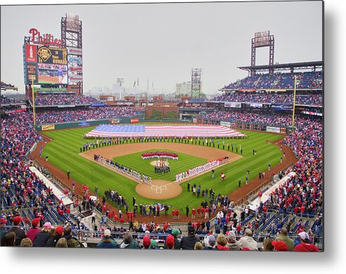 Photography Metal Print featuring the photograph Opening Day Ceremonies Featuring by Panoramic Images