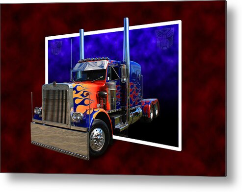 Optimus Prime Metal Print featuring the photograph Optimus Prime Peterbilt by Keith Hawley