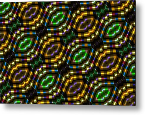 Abstract Metal Print featuring the digital art Osculations by Manny Lorenzo