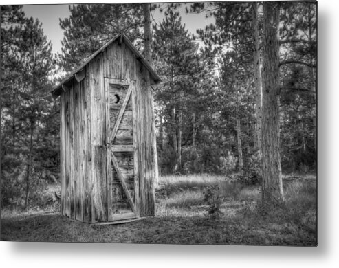 Outhouse Metal Print featuring the photograph Outdoor Plumbing by Scott Norris
