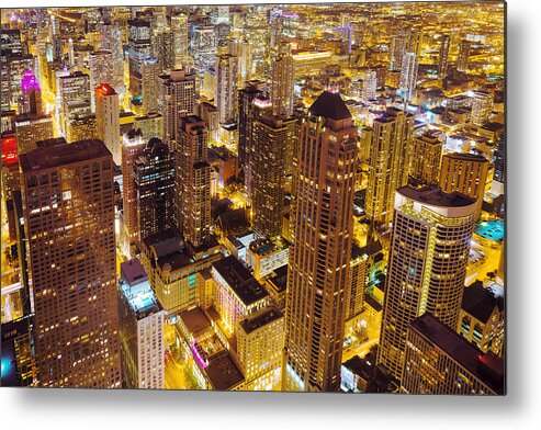 Chicago Metal Print featuring the photograph Over Chicago by Joel Olives