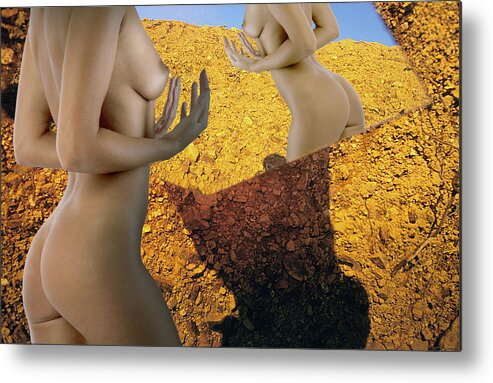 Female Metal Print featuring the digital art Overlooked View No. 23 by Matjaz Preseren