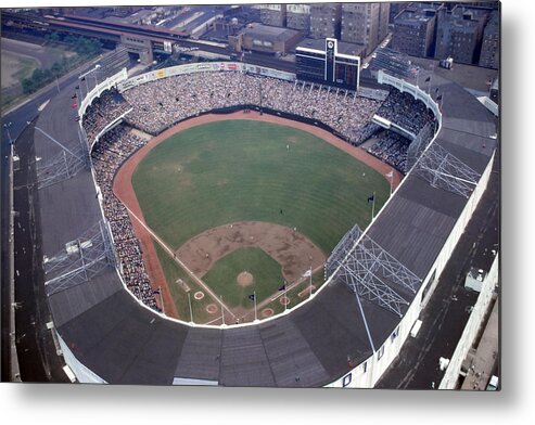 Classic Metal Print featuring the photograph Overview Of Yankee Stadium by Retro Images Archive