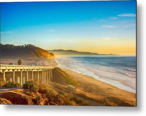 Scenics Metal Print featuring the photograph Pacific Coast Highway 101 in Del Mar by Art Wager