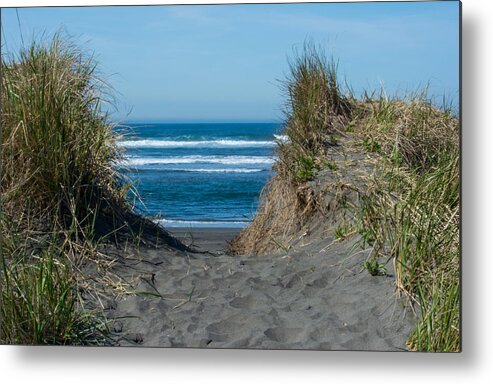 Beach Metal Print featuring the photograph Pacific Trail Head by Tikvah's Hope