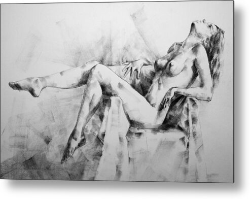 Erotic Metal Print featuring the drawing Page 11 by Dimitar Hristov