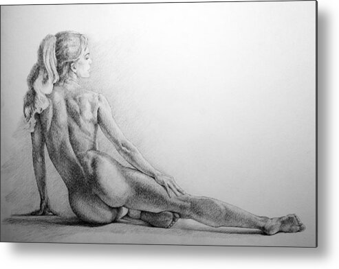 Erotic Metal Print featuring the drawing Page 16 by Dimitar Hristov