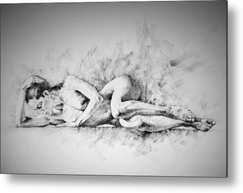 Erotic Metal Print featuring the drawing Page 4 by Dimitar Hristov