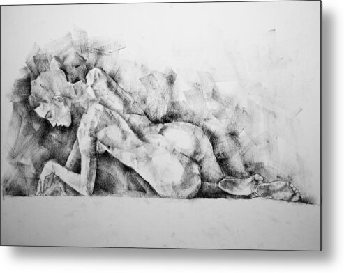 Erotic Metal Print featuring the drawing Page 7 by Dimitar Hristov
