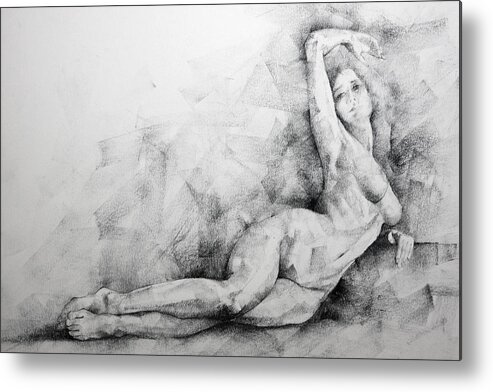 Erotic Metal Print featuring the drawing Page 8 by Dimitar Hristov