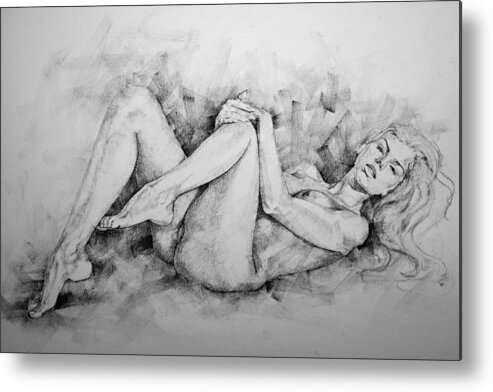 Erotic Metal Print featuring the drawing Page 9 by Dimitar Hristov