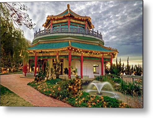 Pagoda Metal Print featuring the photograph Pagoda in Norfolk Virginia by Jerry Gammon