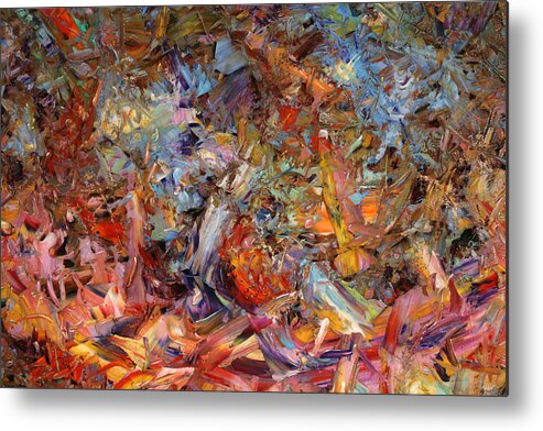 Abstract Metal Print featuring the painting Paint number 43a by James W Johnson