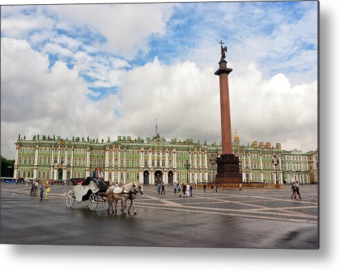 Transportation Metal Print featuring the photograph Palace Square, Alexander Column by David Santiago Garcia