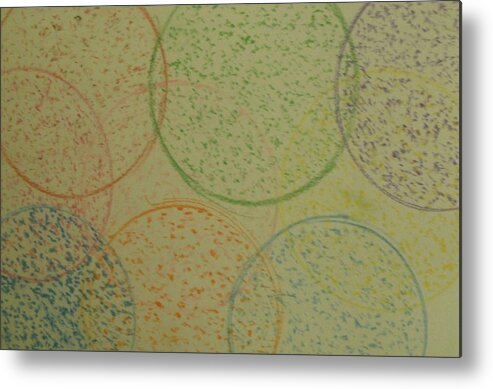 Colors Metal Print featuring the drawing Particles of Light by Thomasina Durkay