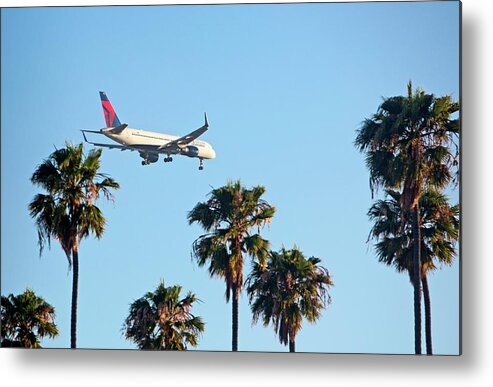 Aircraft Metal Print featuring the photograph Passenger Jet Airliner Landing by Jim West