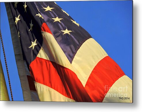 American Flag Metal Print featuring the photograph Patriotism by Tami Quigley