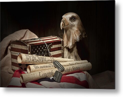 Eagle Metal Print featuring the photograph Patriotism by Tom Mc Nemar