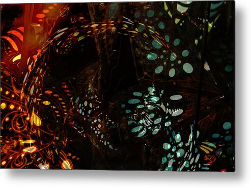 Abstract Metal Print featuring the photograph Patterns and Light by Michele Cornelius