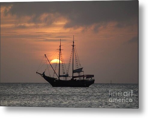 Boat Metal Print featuring the photograph Peace at Sea by Deena Withycombe