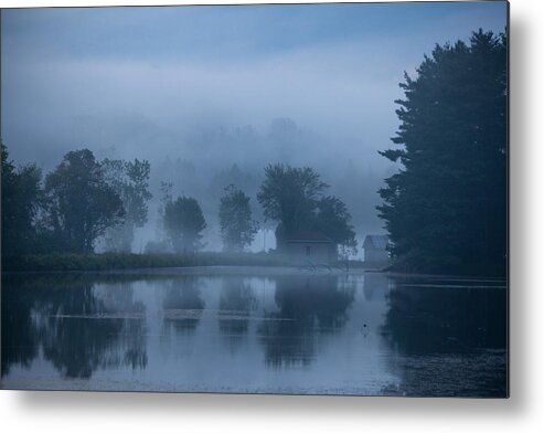 Landscape Metal Print featuring the photograph Peaceful Blue by Karol Livote