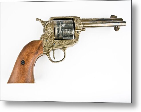 White Background Metal Print featuring the photograph Peacemaker by KarenMower