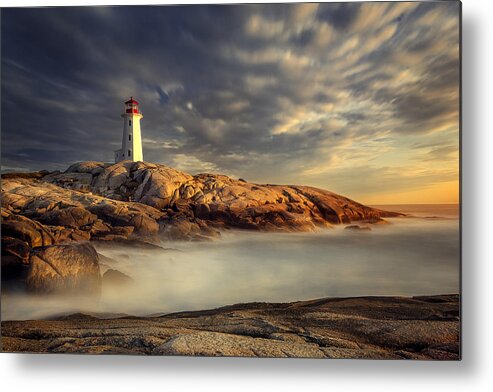 Peggy's Cove Metal Print featuring the photograph Peggy's Cove Nova Scotia by Magda Bognar