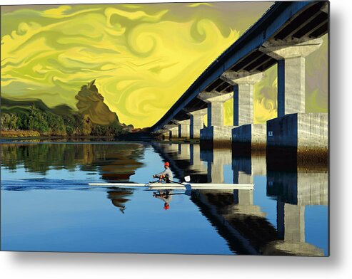 Sculling Metal Print featuring the photograph Perfect Rows by Jon Exley
