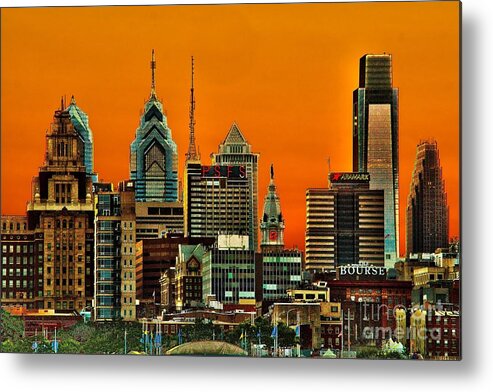 Sunset Metal Print featuring the photograph Philly Sunset by Nick Zelinsky Jr