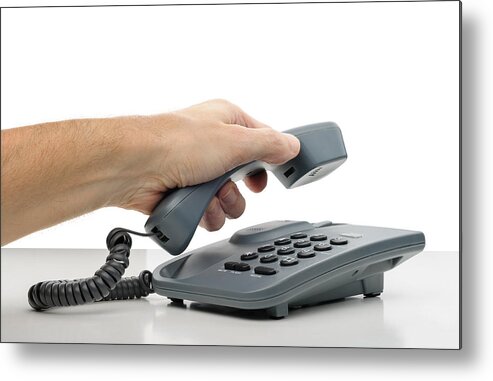 Arm Metal Print featuring the photograph Phone Call by Alain De Maximy