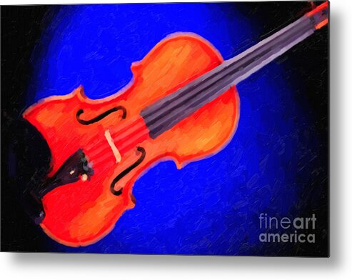 Violin Metal Print featuring the painting Photograph of a complete Viola Violin Painting 3371.02 by M K Miller