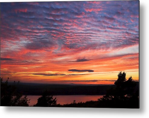Acadia National Park Metal Print featuring the photograph Photograph Of Sunset Eagle Lake Acadia National Park Photograph by Keith Webber Jr