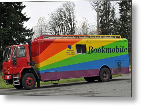 Book Metal Print featuring the photograph Pierce County Bookmobile by Tikvah's Hope