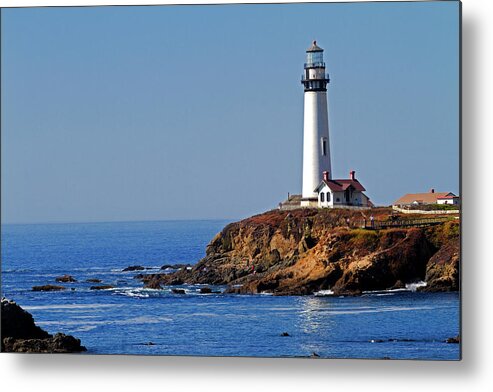 Tranquility Metal Print featuring the photograph Pigeon Point Lighthouse At Pescadero by Mark Miller Photos