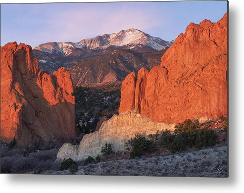 Pikes Metal Print featuring the photograph Pikes Peak Sunrise by Aaron Spong