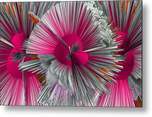 3d Metal Print featuring the digital art Pinache 3 by Angelina Tamez