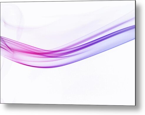 Curve Metal Print featuring the photograph Pink Smoke Curves by Gm Stock Films
