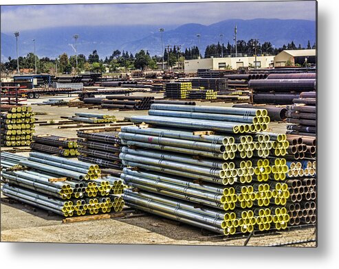 Pipes Metal Print featuring the digital art Pipes by Photographic Art by Russel Ray Photos